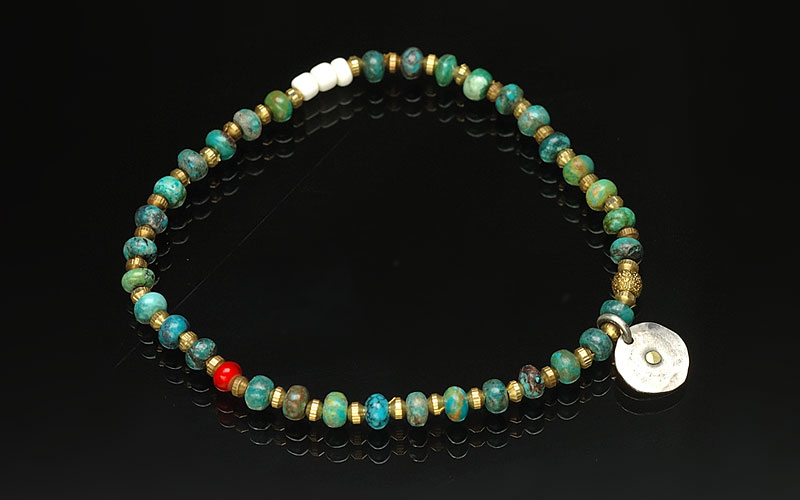 on the sunny side of the street 310-106 turquoise x brass item photo1