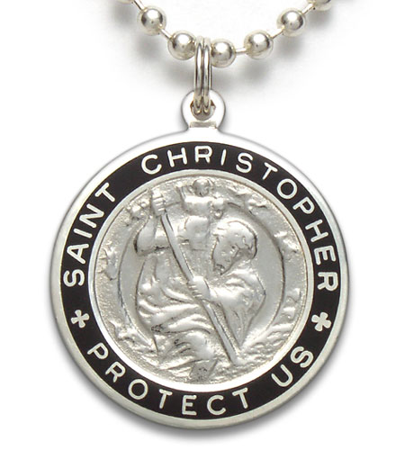 St.Christopher Large silver-black item photo1