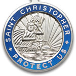 St.Christopher セント クリストファー ラージ silver-royalblue pair