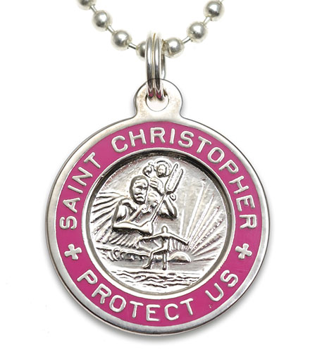 St.Christopher silver-fuchsia item photo1