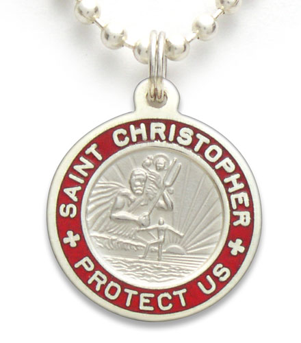 St.Christopher Small silver-red item photo1
