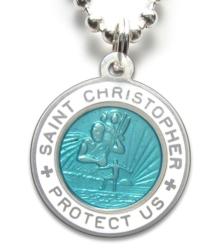 St.Christopher Small turquoise-white item photo1