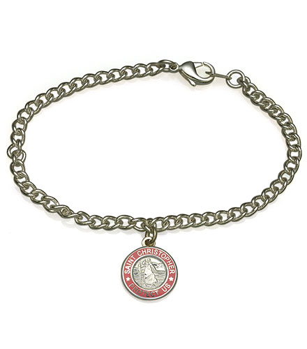 St.Christopher silver pink item photo1