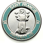 St.Christopher セント クリストファー ペット メダル St.Francis silver-babyblue
