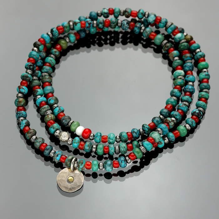 on the sunny side of the street 310-108 turquoise x red item photo1
