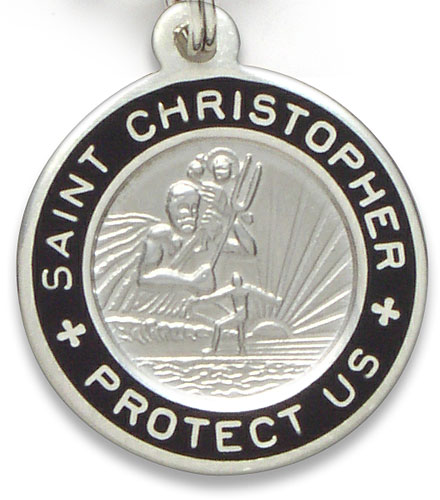 St.Christopher Small silver-black item photo2