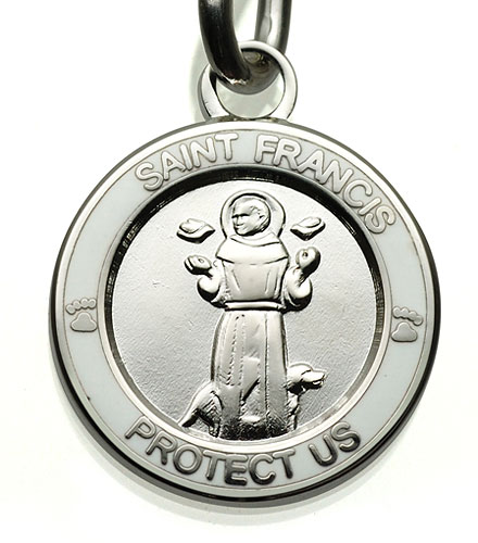 St.Christopher St.Francis silver-white item photo2